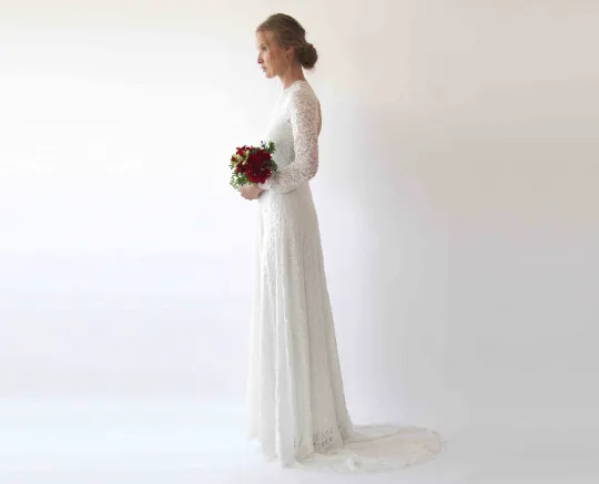Wedding Dress Open Back #1226
