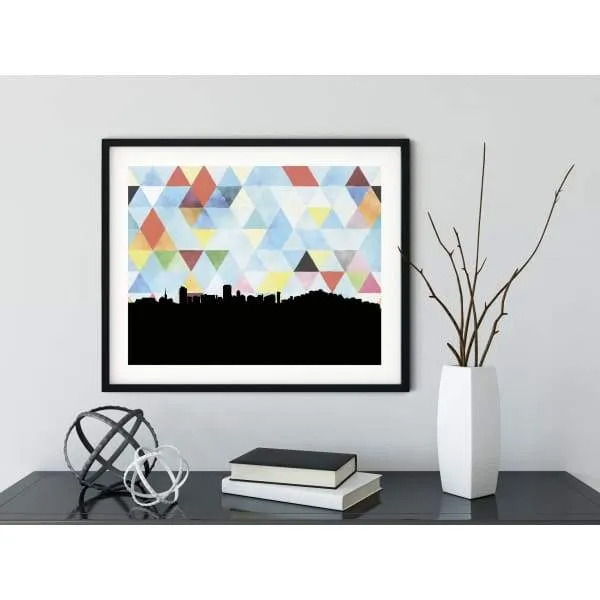 Wellington, New Zealand geometric skyline