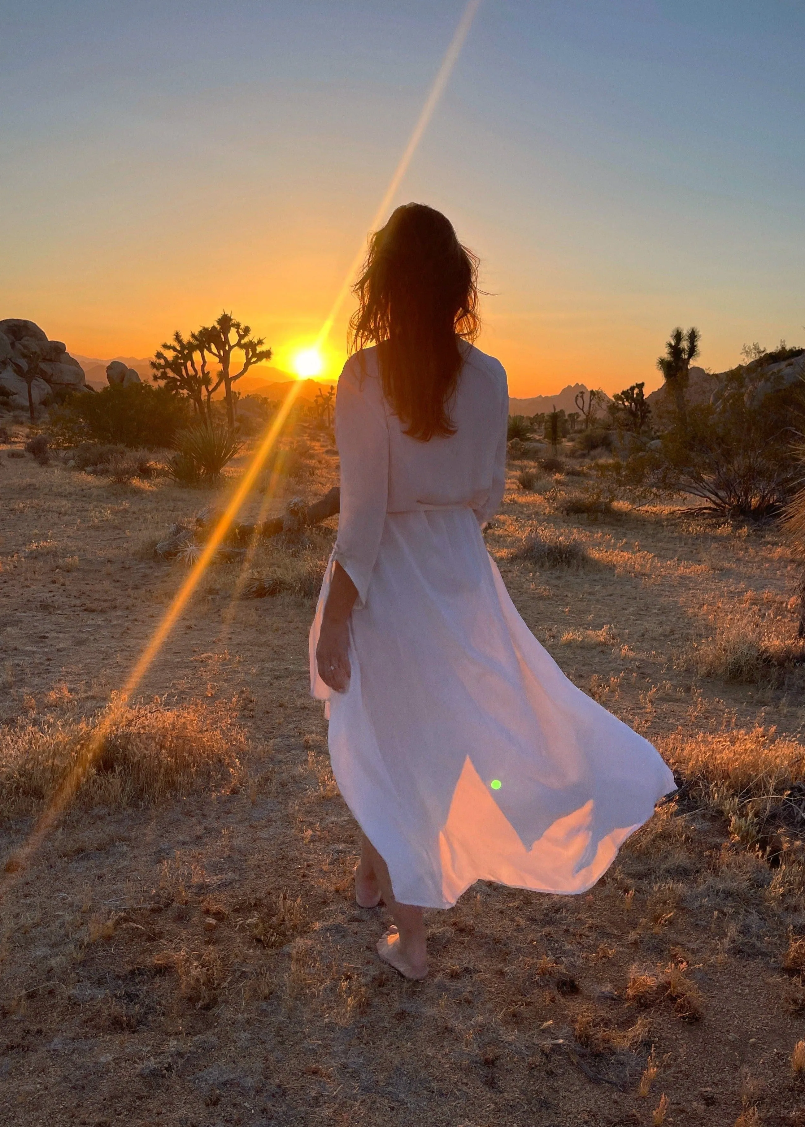 Willow Robe in White Silk