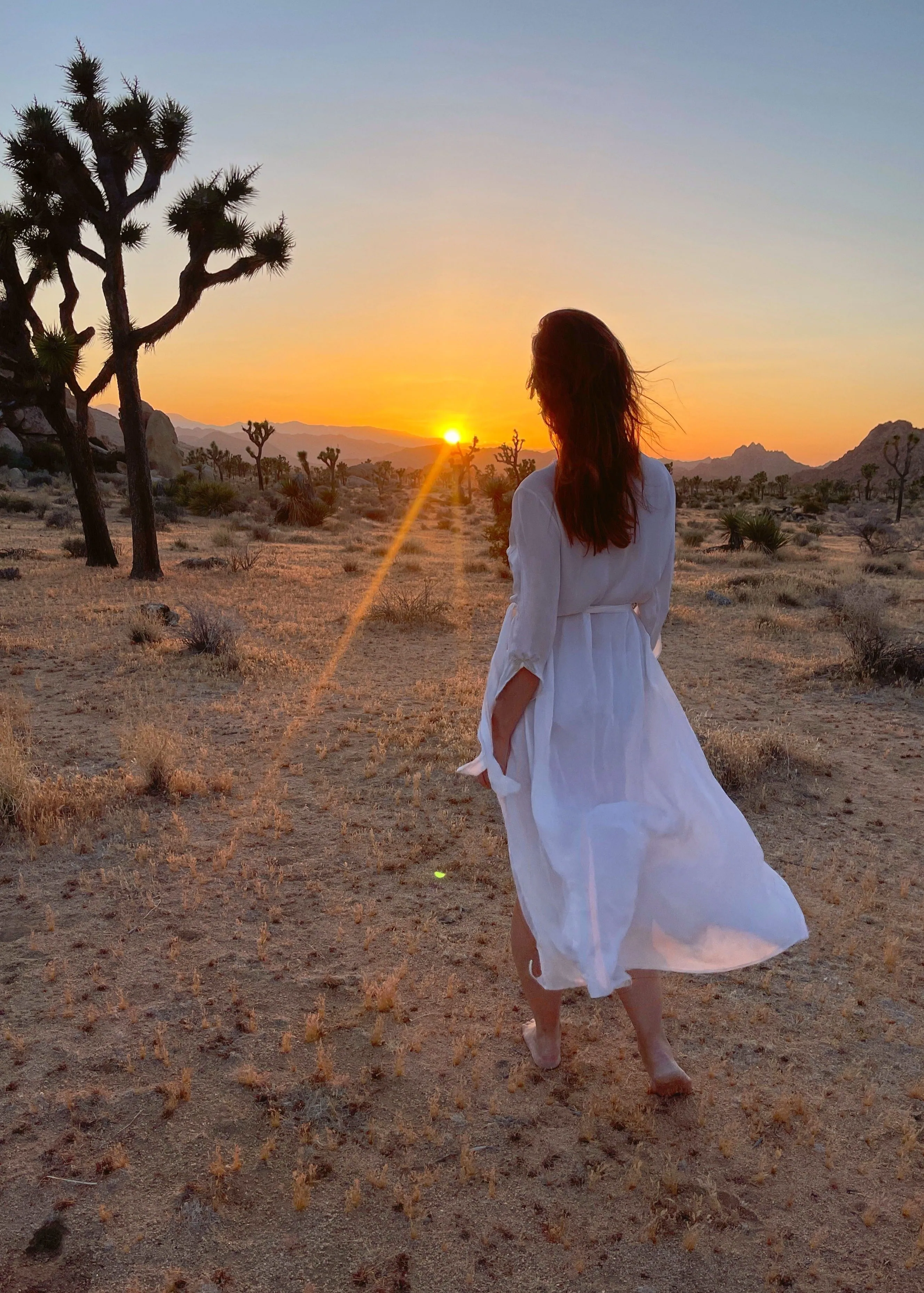 Willow Robe in White Silk