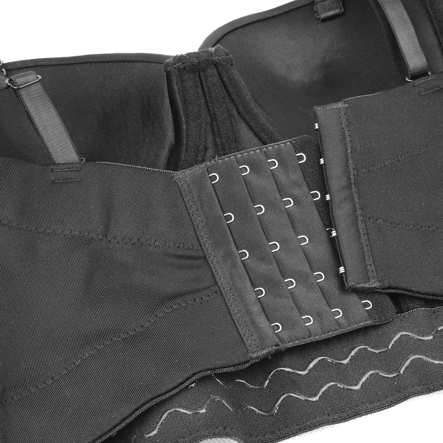Women Black Metal Star Rustic Smooth Punk Style Bustier Crop Top Corset Bra