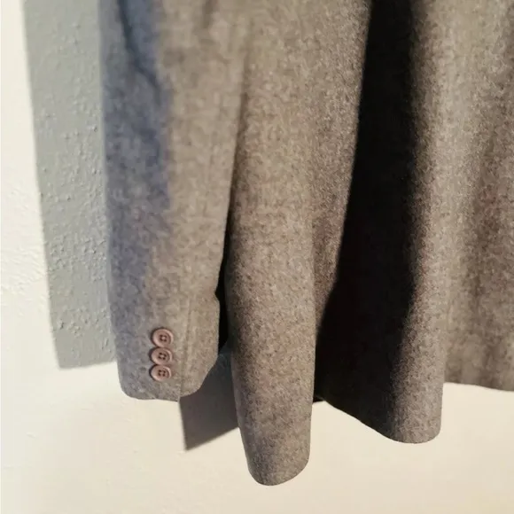Women’s Lands End Wool &amp; Cashmere Blend Blazer Size 16 Gray