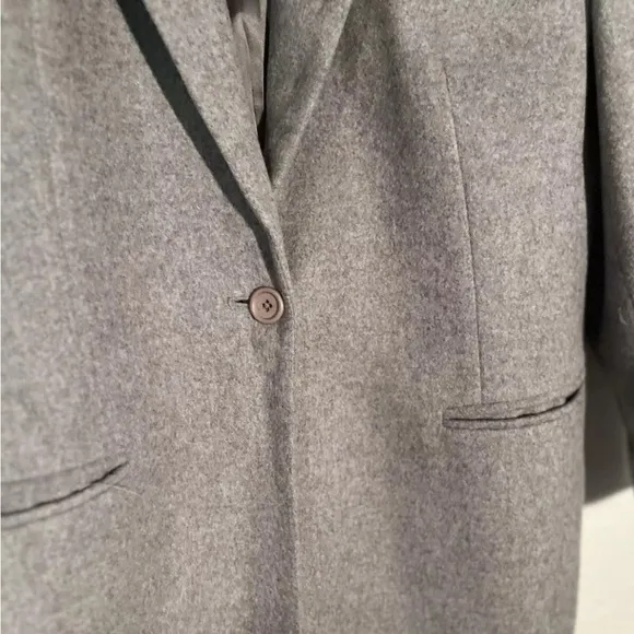 Women’s Lands End Wool &amp; Cashmere Blend Blazer Size 16 Gray