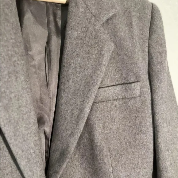 Women’s Lands End Wool &amp; Cashmere Blend Blazer Size 16 Gray