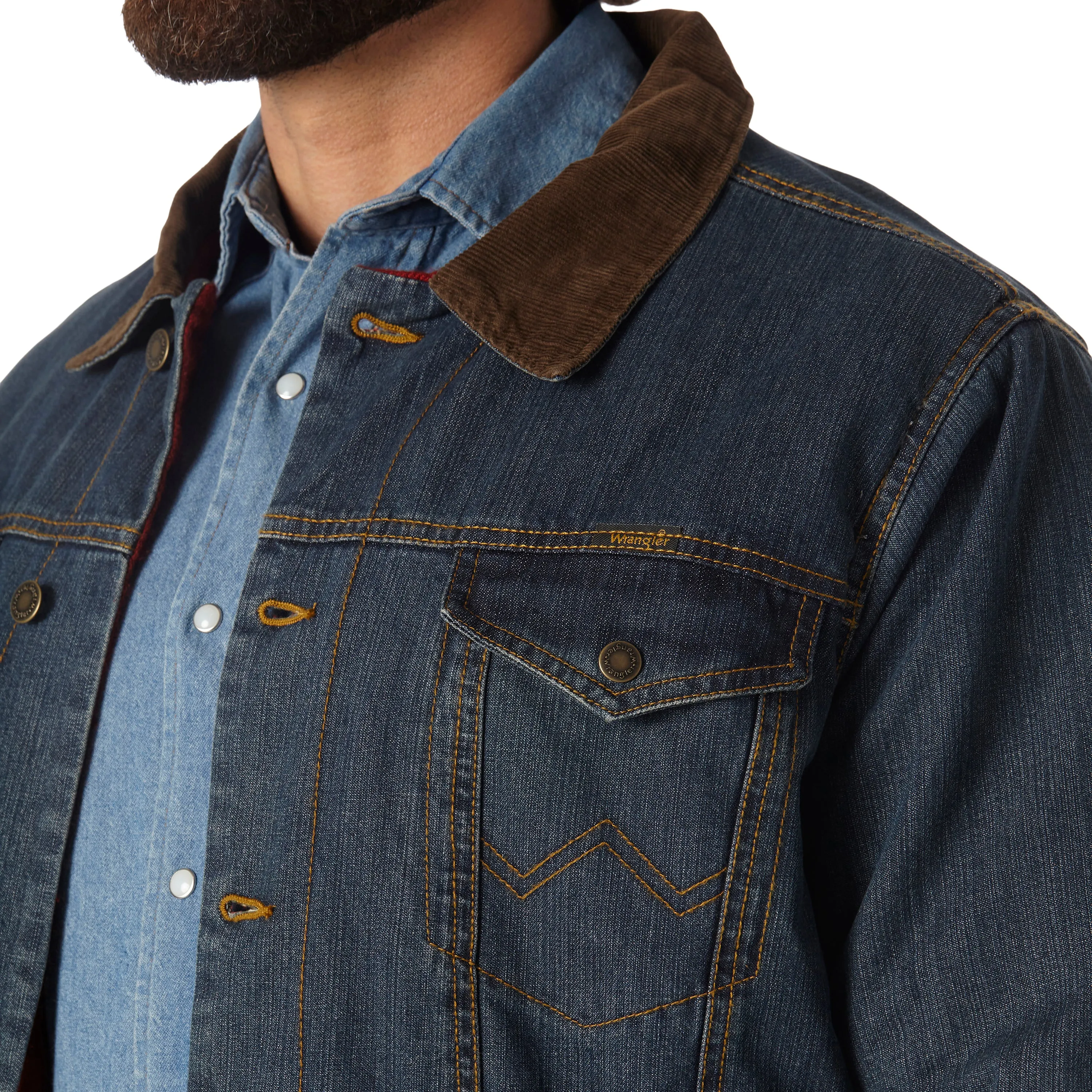 Wrangler Men's Blanket Lined Denim Jacket Rustic