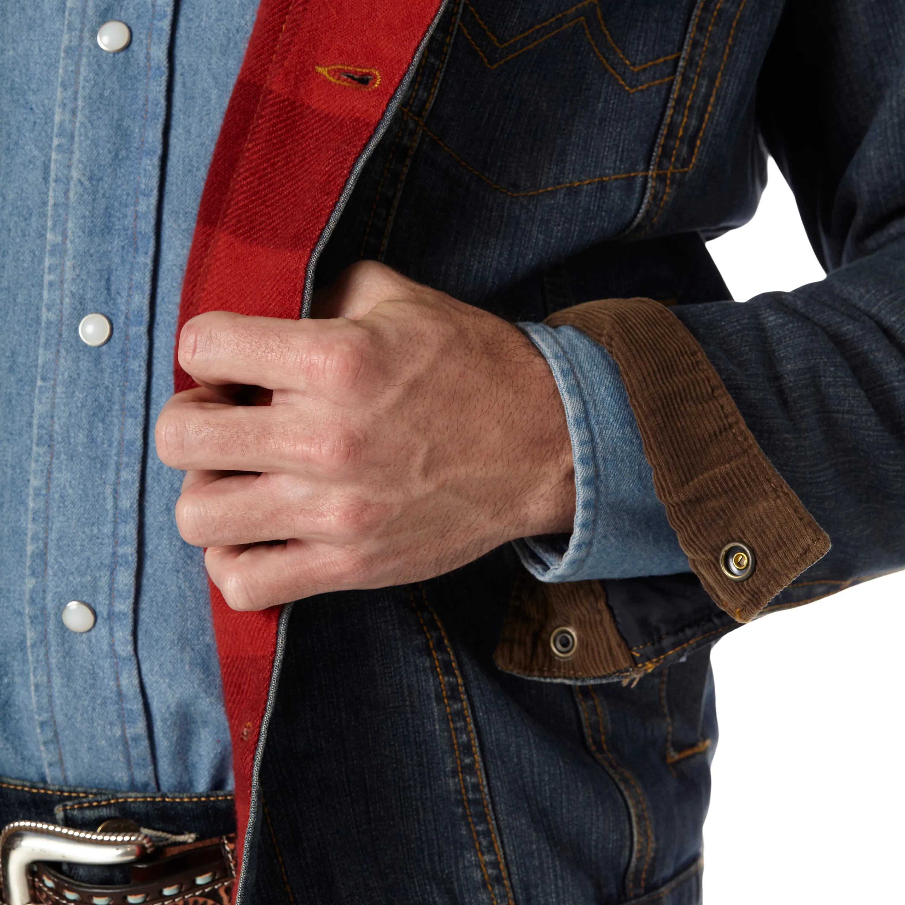 Wrangler Men's Blanket Lined Denim Jacket Rustic