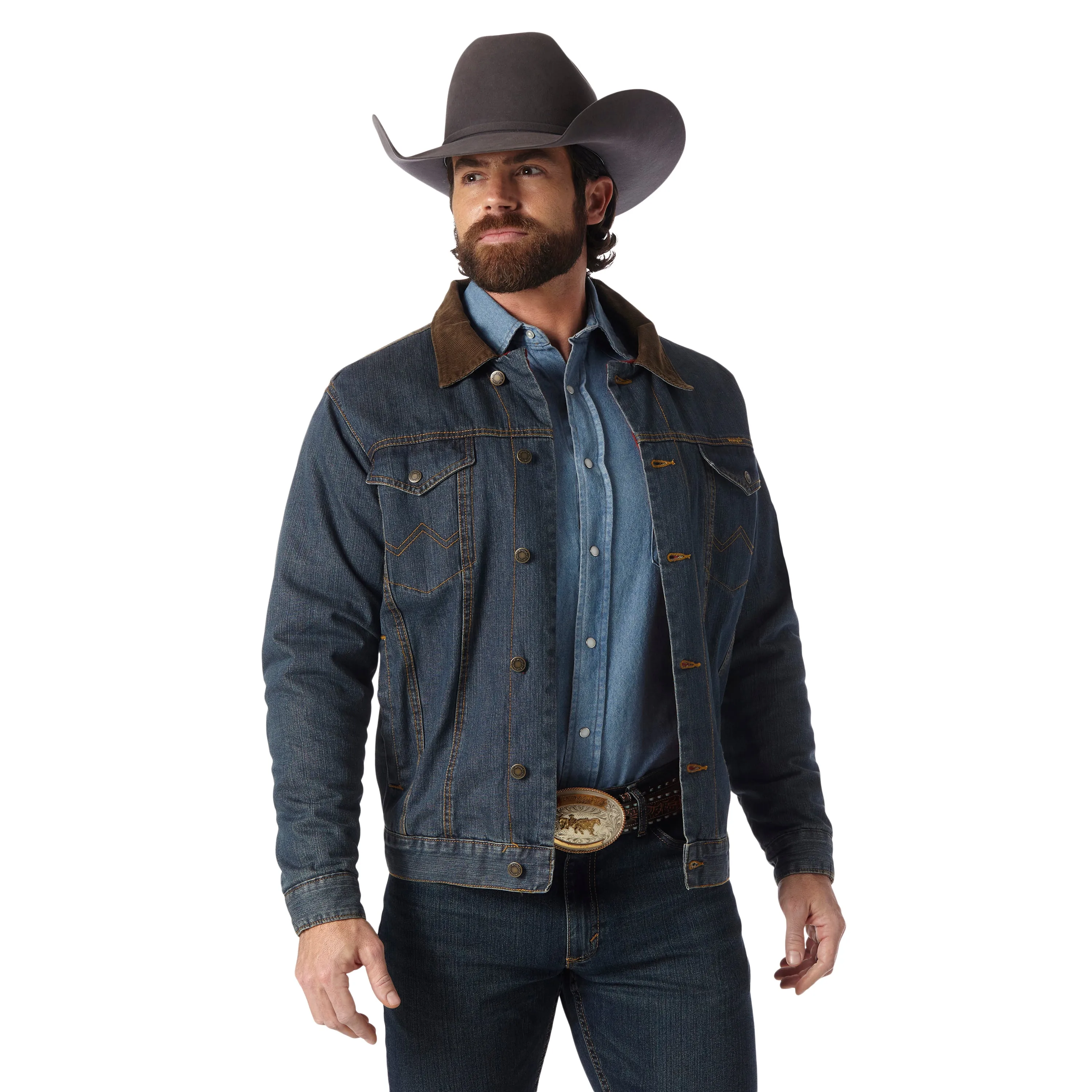 Wrangler Men's Blanket Lined Denim Jacket Rustic