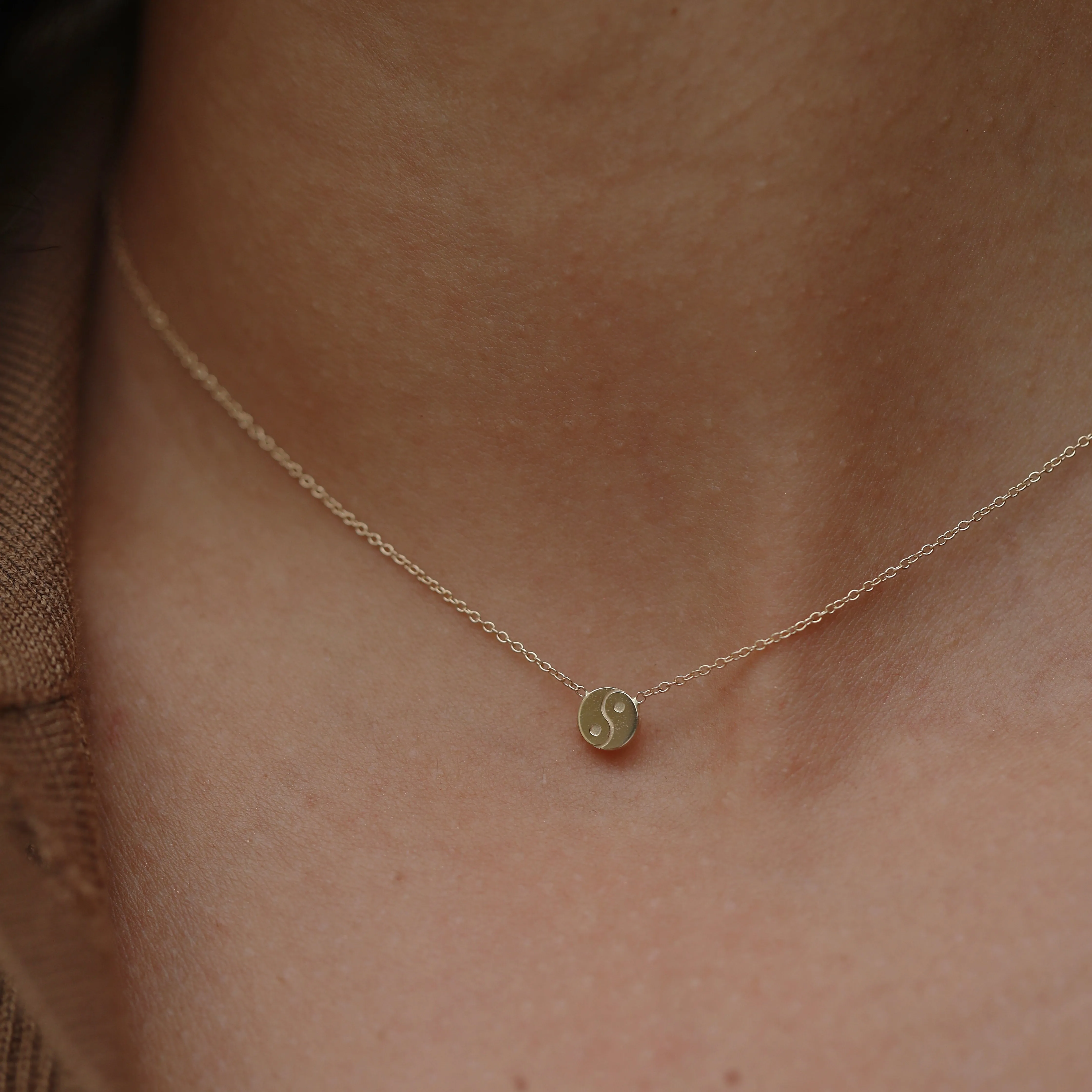 Yin Yang Necklace - Solid 14kt