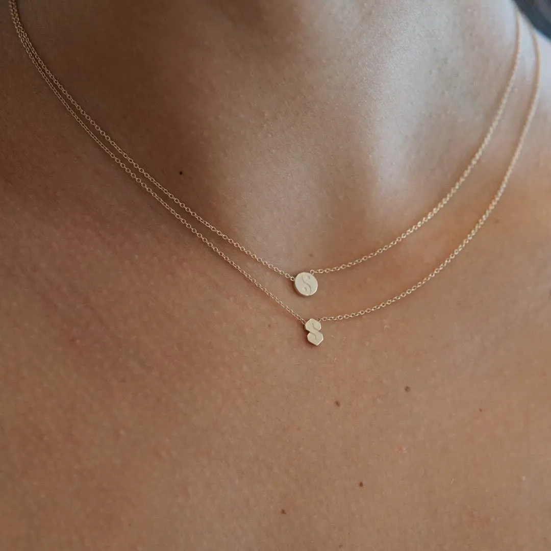 Yin Yang Necklace - Solid 14kt