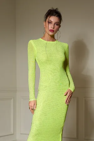 Yolanda Rhinestone Serenade Midi Dress