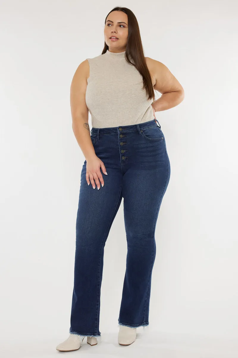 Yvette High Rise Flare Jeans (Plus Size)