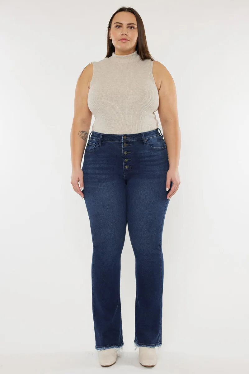 Yvette High Rise Flare Jeans (Plus Size)