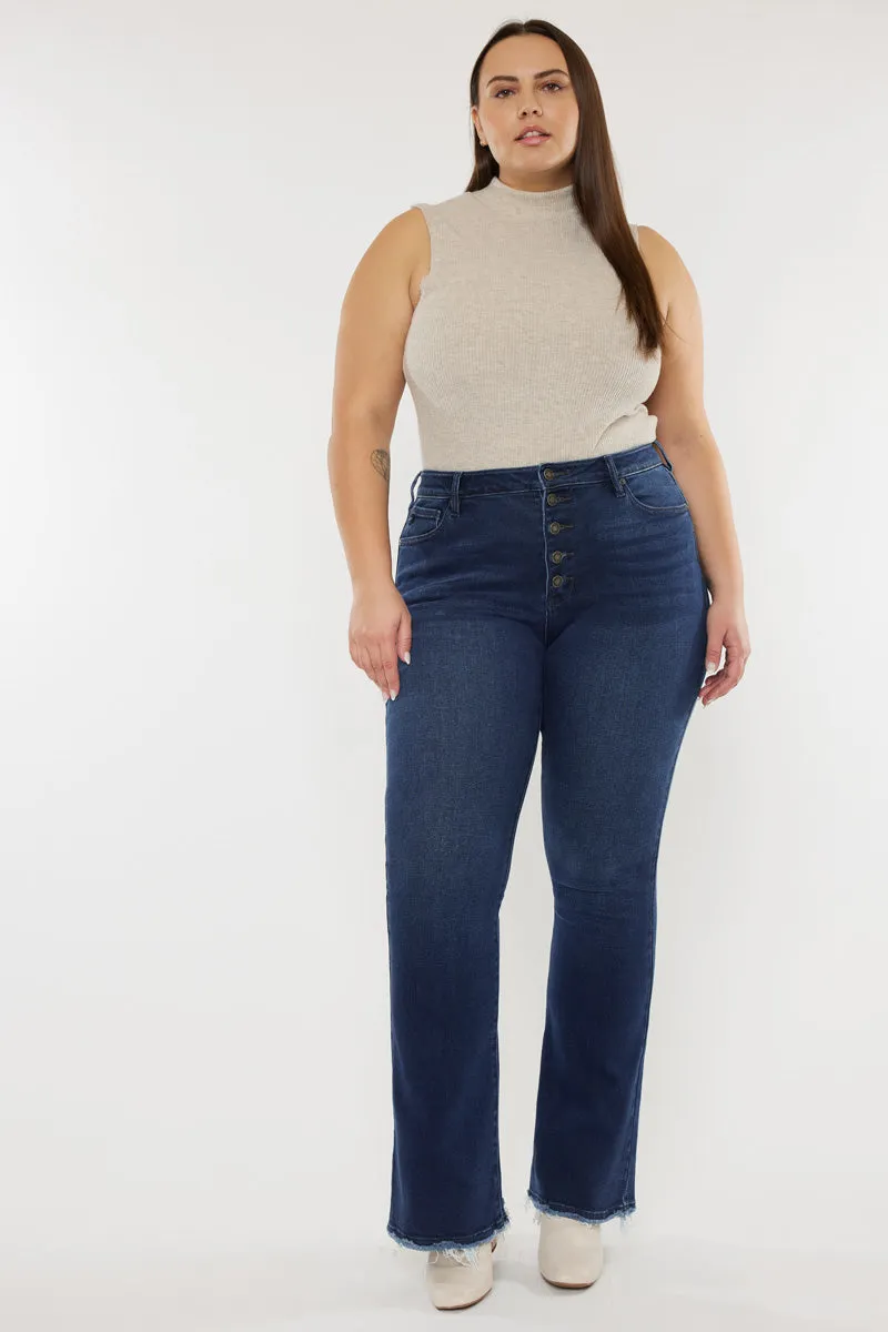 Yvette High Rise Flare Jeans (Plus Size)