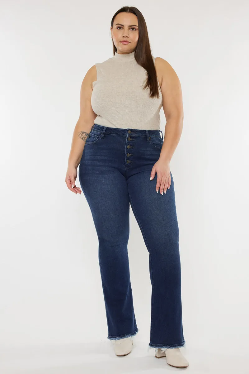 Yvette High Rise Flare Jeans (Plus Size)
