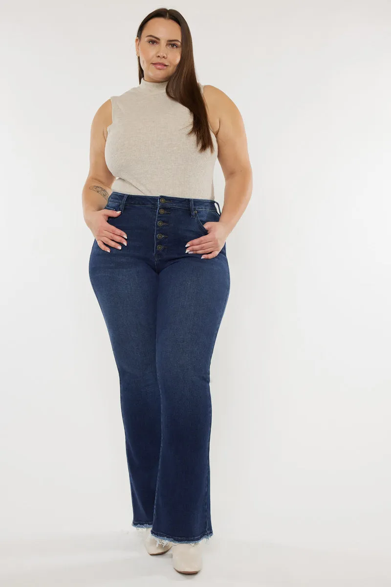 Yvette High Rise Flare Jeans (Plus Size)