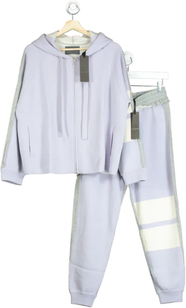 Zoe Jordan Lilac/Grey Cashmere/Wool Blend Tracksuit M/L